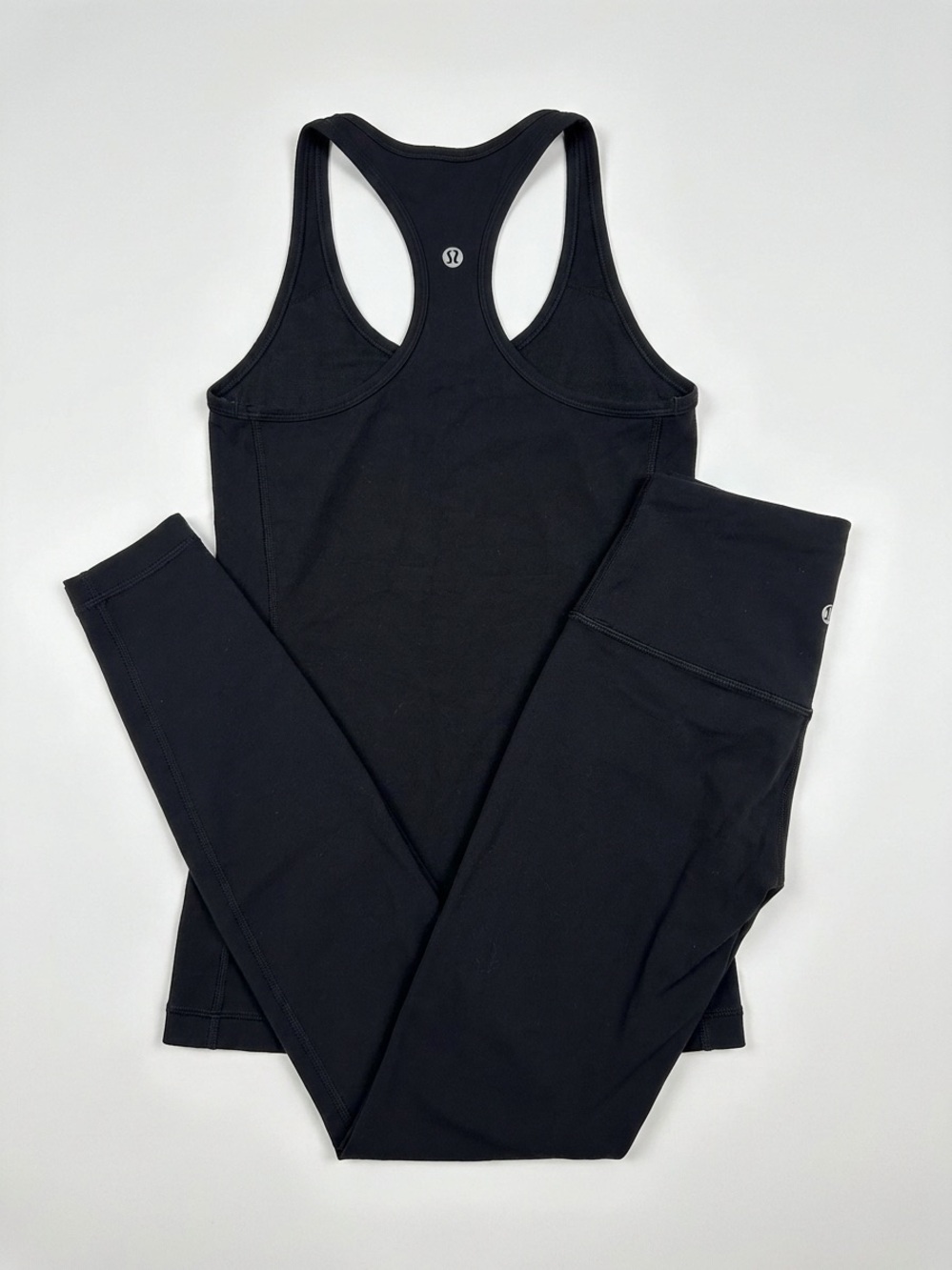 Lululemon Women's Size Small Black Racerback Tank & Leggings Set‎ Yoga Outfit